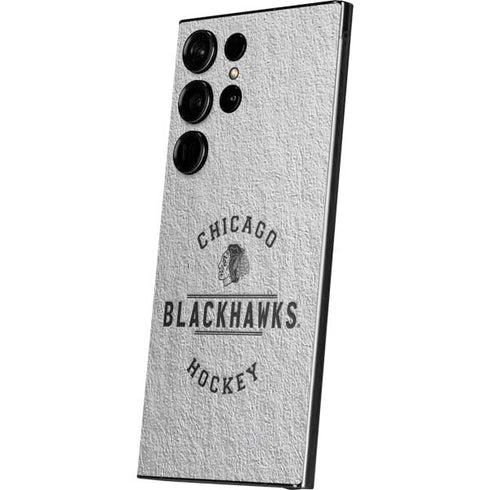 NHL Chicago Blackhawks Black Text Galaxy S25 Ultra Skin